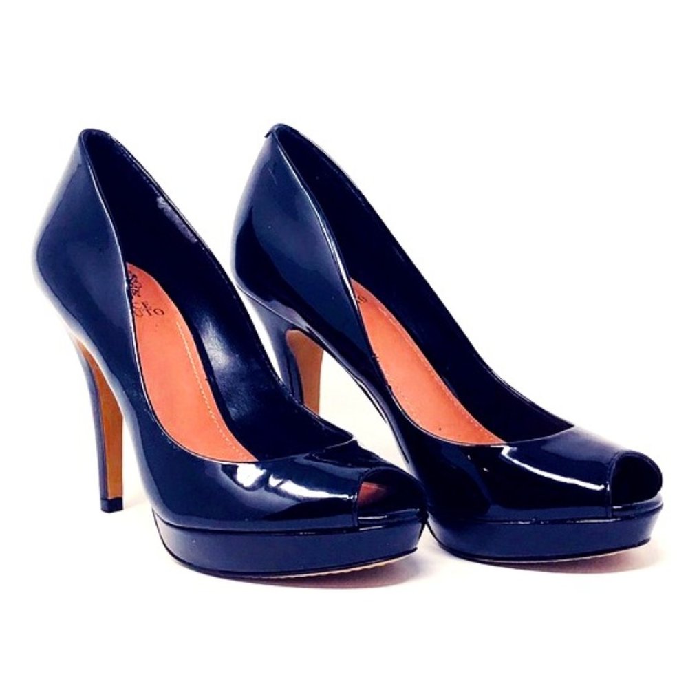 Vince Camuto Leather Peep-Toe Pumps 8.5